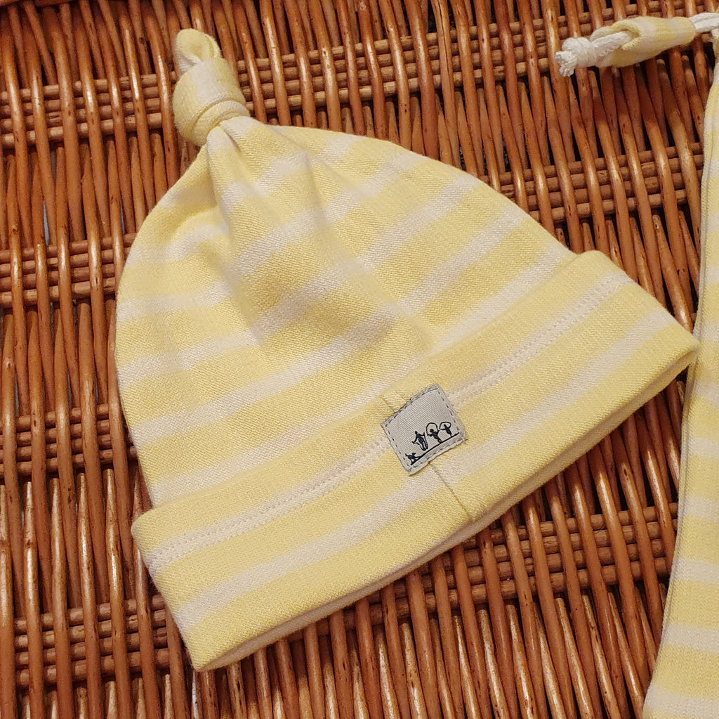 Newborn baby gift set | Ecru and Yellow Stripes