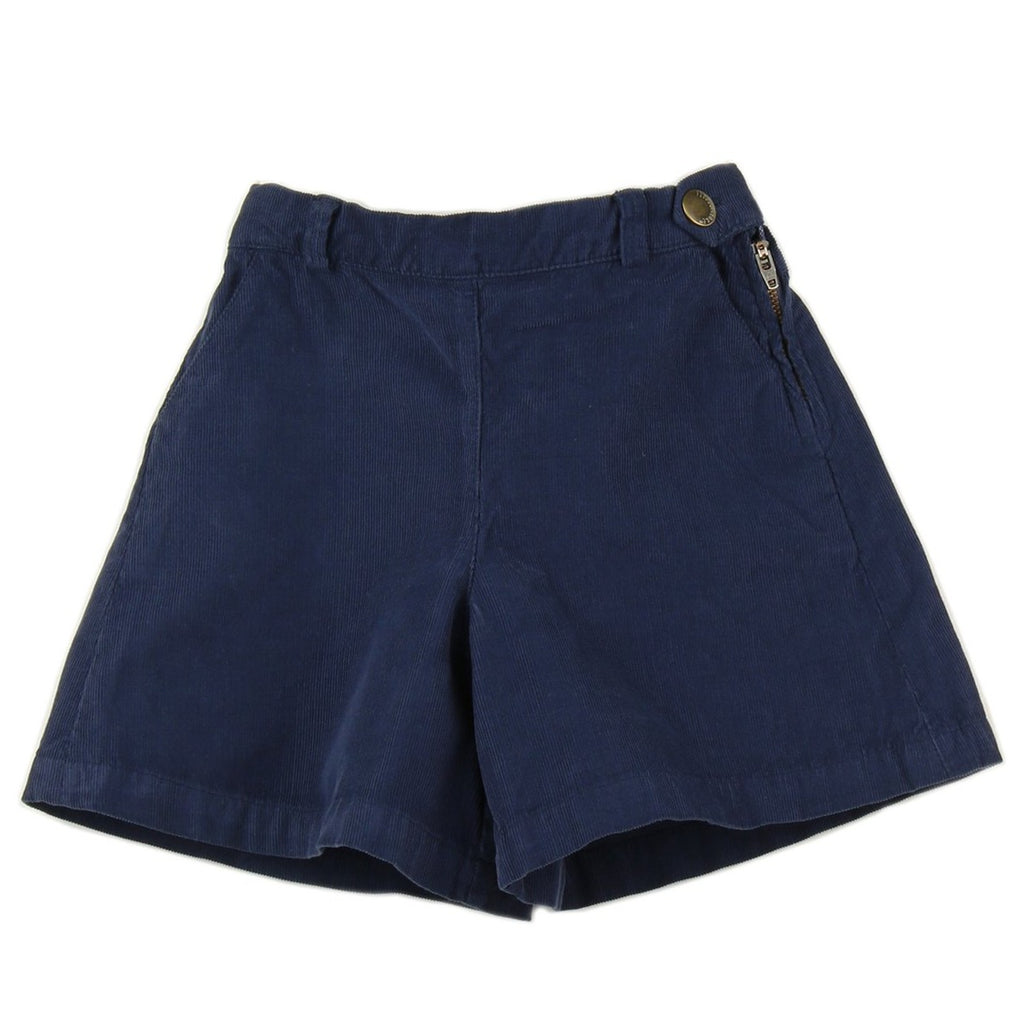 Girl culottes in Navy Blue corduroy - front