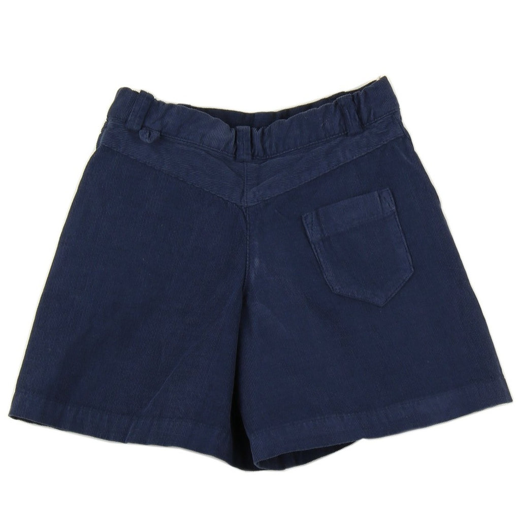 Girl culottes in Navy Blue corduroy - back