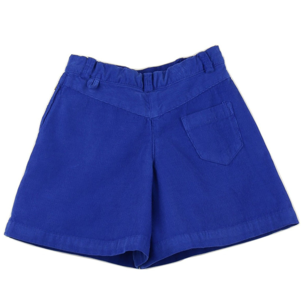 Girl culottes in Royal Blue corduroy - back