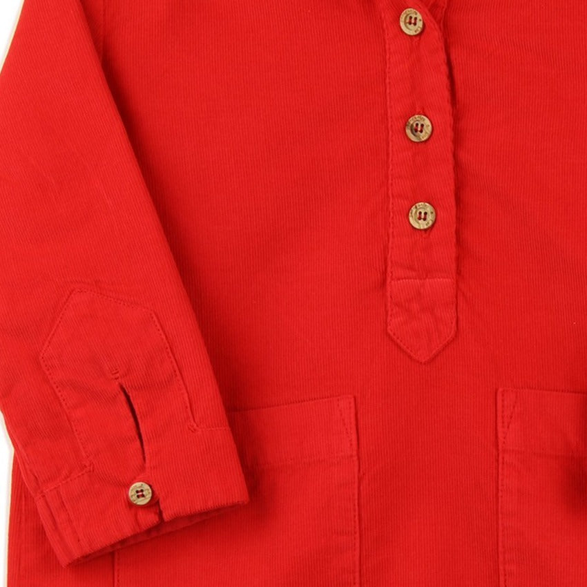 Corduroy sailor dress | Red