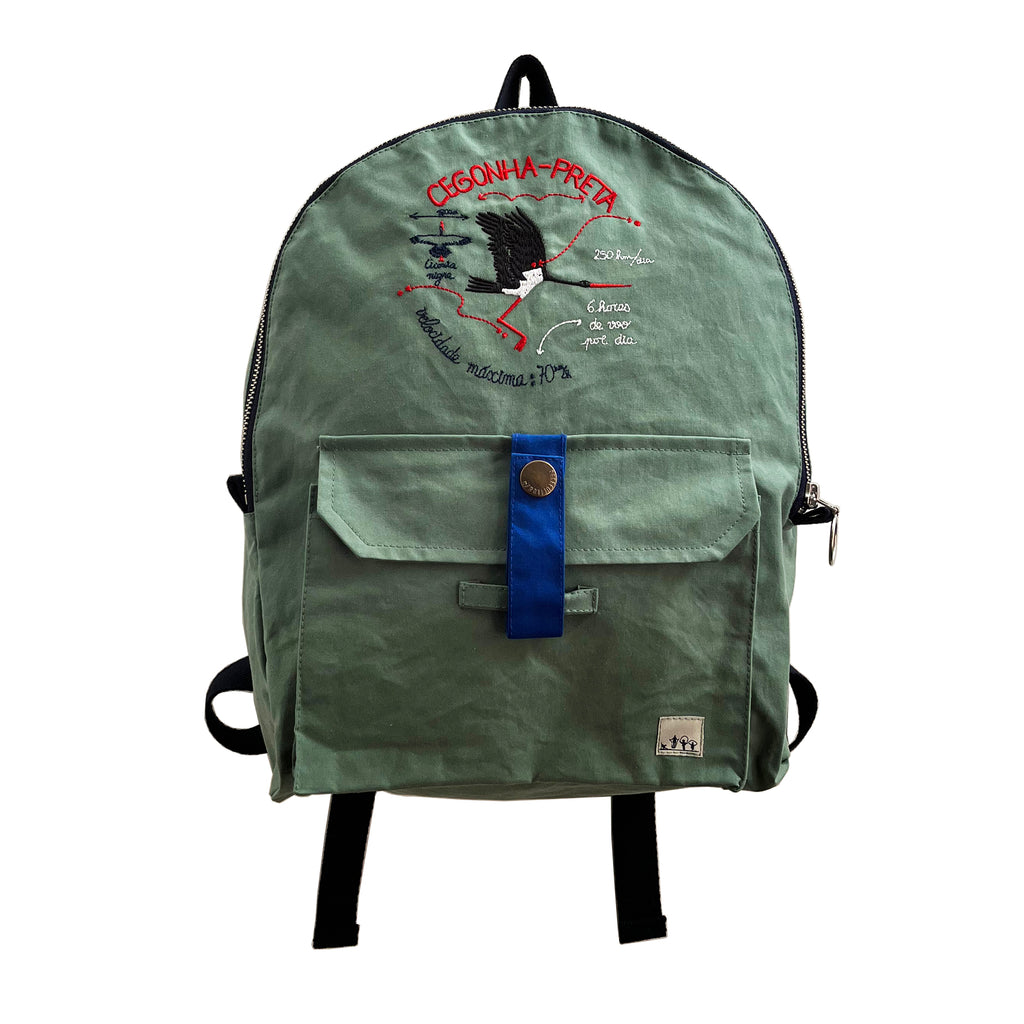 WAXED COTTON BACKPACK | BLACK STORK | ARMY GREEN